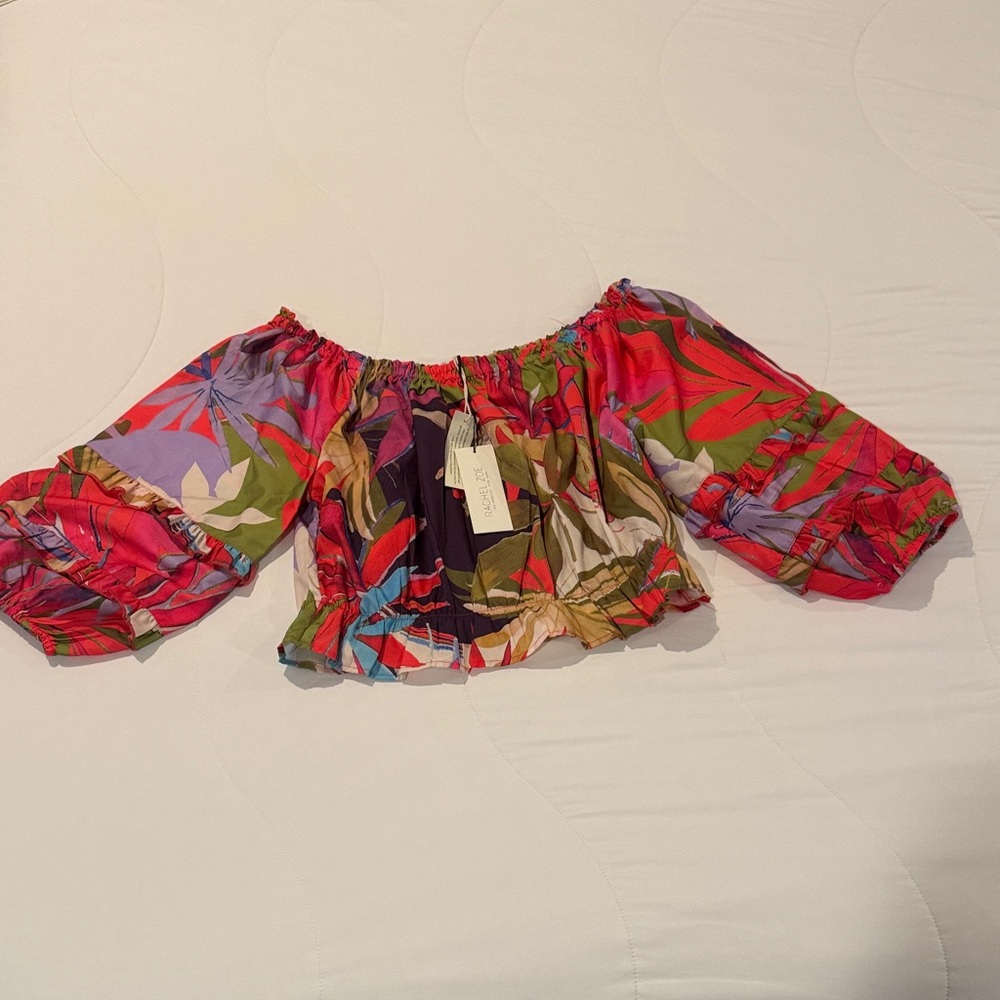 Rachel Zoe Multicolor Off-Shoulder Blouse